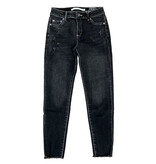 Tractr Mid Rise Distressed Grey Diane Jeans