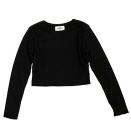 SLS Black Thermal L/S Crop Top