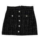 FBZ Black Silver Tweed Skirt