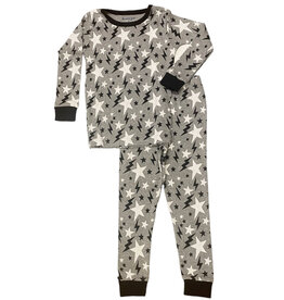 Baby Steps Heather Star/ Bolt PJ Set