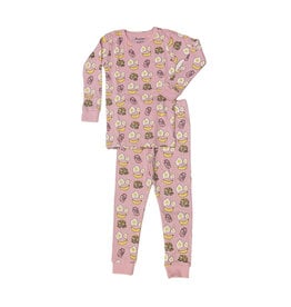 Baby Steps Pink Breakfast Infant PJ Set