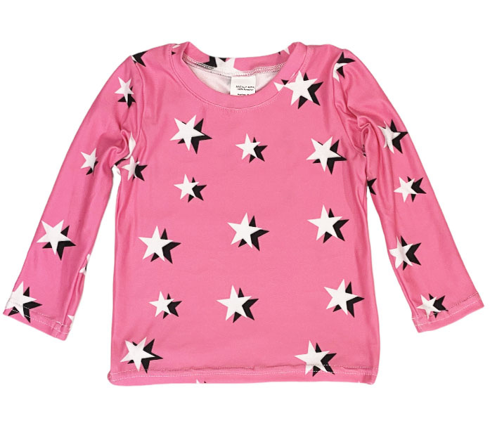 Socially Royal Pink Double Stars Top
