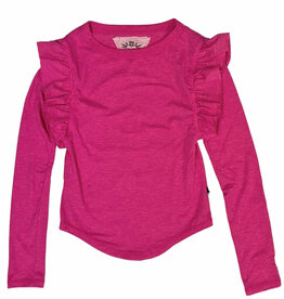 T2Love Fuchsia Ruffle Top