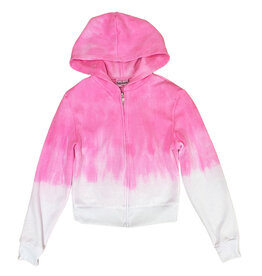 Firehouse Pink Dip Dye Zip Hoodie