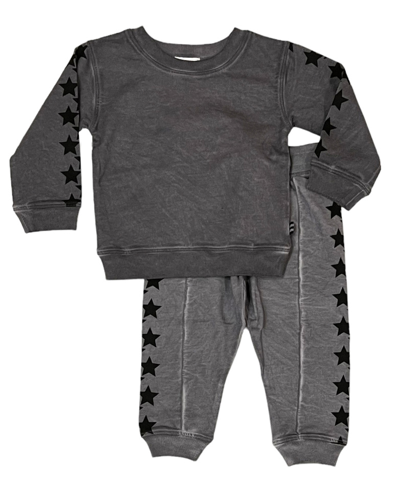 Splendid Grey Star Infant Jogger Set