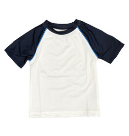 Mish Navy/Wht Blue Trim Infant Rashguard