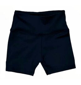 Dori Black High Rise Matte Spandex Bike Shorts