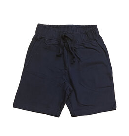 Mish Solid Comfy Pocket Shorts-Navy