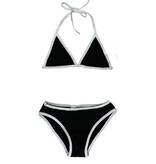 Cruz Blk/Silver Triangle Crinkle Bikini