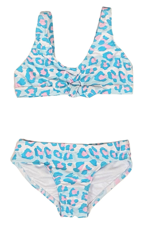 Coral & Reef Aqua/Pink Cheetah 2Pc Swimsuit