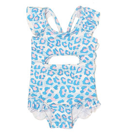 Coral & Reef Aqua/Pink Cheetah Infant Swimsuit