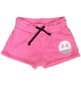 Love Junkie Pink Striped Smiley Shorts