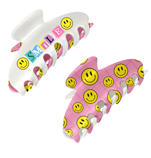 SMILE  2 Sided Claw Clip