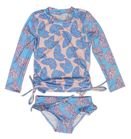 Submarine Butterfly Rashguard 2 pc Swimsuit