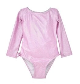 Flap Happy Pink Sparkle Rashguard Swimsuit