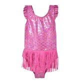 Flap Happy Mermaid Shimmer Fringe Infant Swimsuit