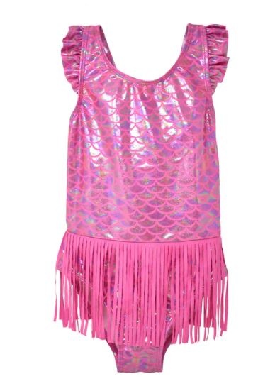 Flap Happy Mermaid Shimmer Fringe Infant Swimsuit