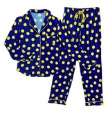 KatieJ NYC Neon Yellow Smiley Pajama Set