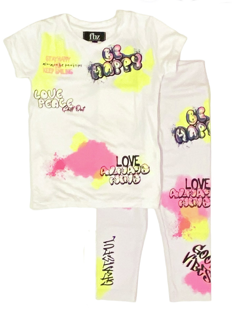 FBZ Happy Graffiti Legging Set Toddler