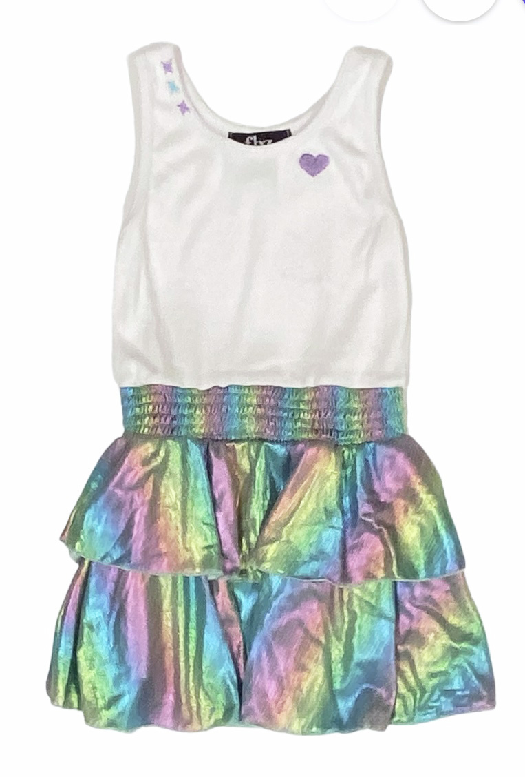 FBZ Light Rainbow Metallic Heart Dress Inf.