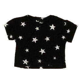 FBZ Blk/Wht Stars Cropped SS Tee