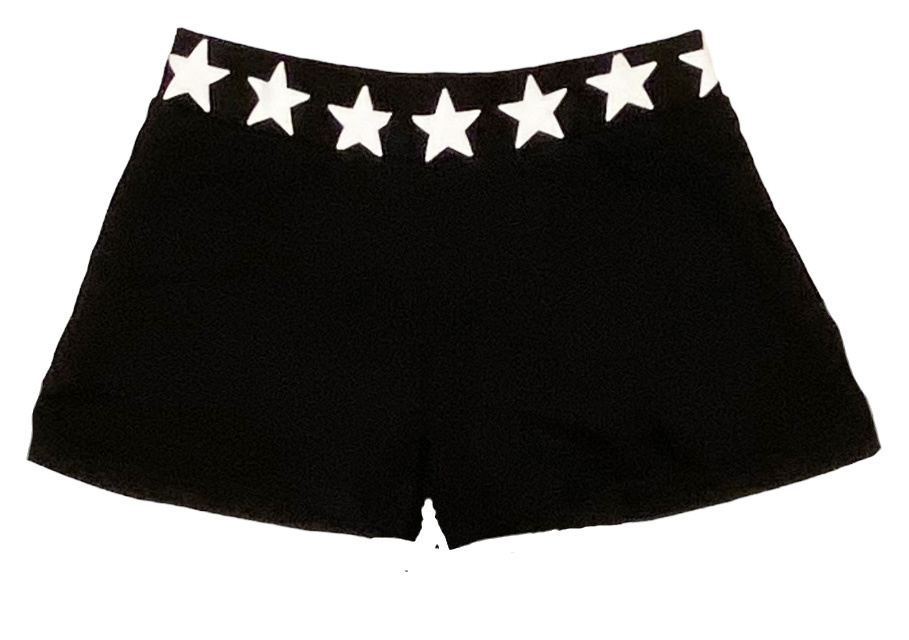 FBZ Blk Star Waistband Shorts