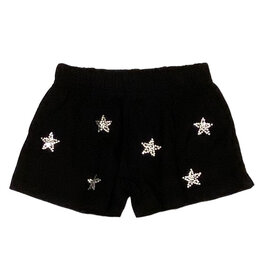 FBZ Blk Rhinestone Star Shorts