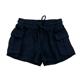 FBZ Black Gauze Cargo Shorts