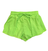 FBZ Neon Green Mesh Flutter Shorts