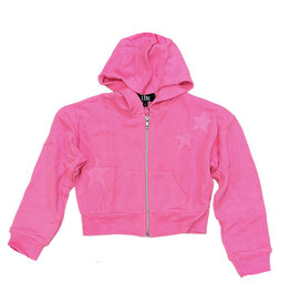 FBZ Neon Pink Star Embr. Zip Hoodie