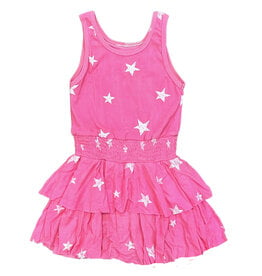 FBZ Neon Pink Scattered Stars Dress