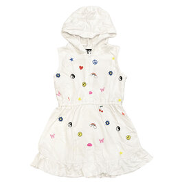 FBZ White Icons Hooded Dress Infant