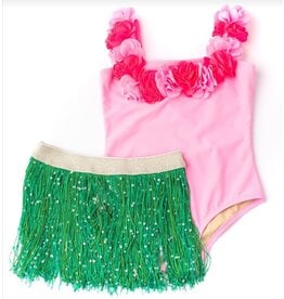 Shade Critters Pink Swimsuit and Skirt Set