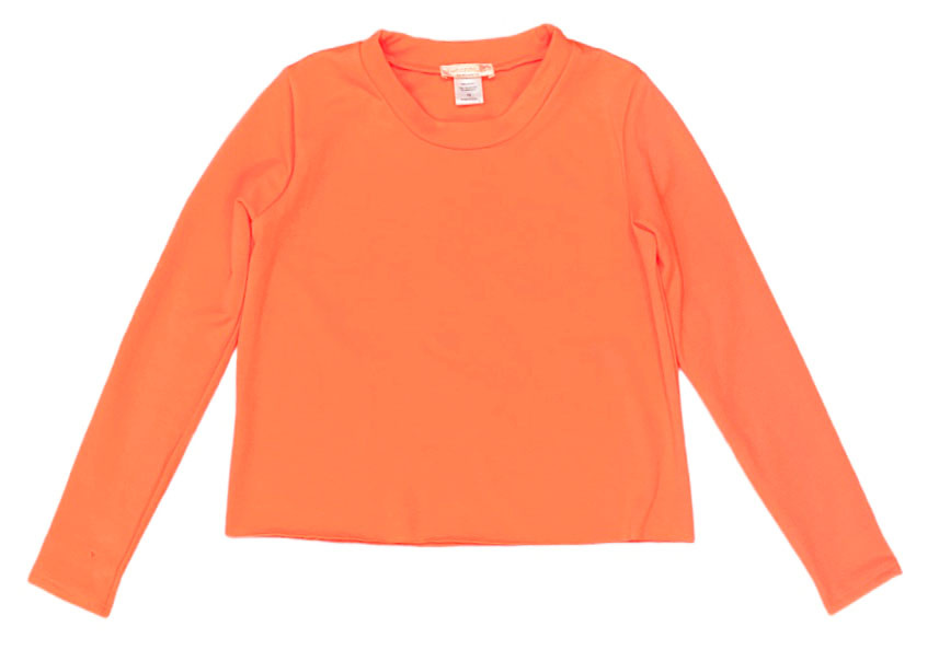 Tweenstyle Neon Orange Crop Pullover