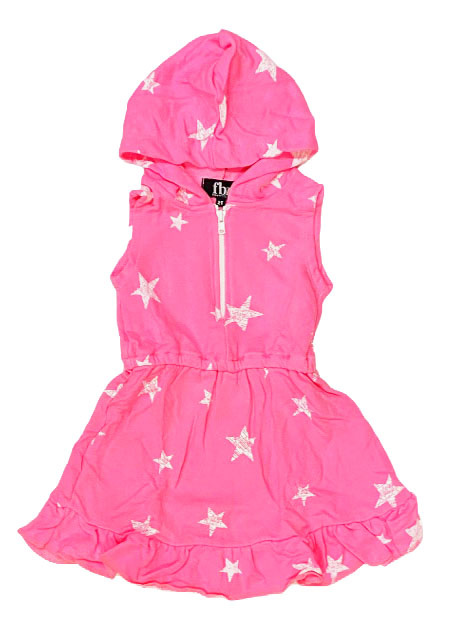 FBZ Pink Stars Hooded Infant Dress