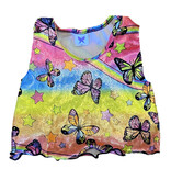 Social Butterfly Sparkle Butterflies & Stars Velvet Top