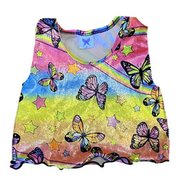 Social Butterfly Sparkle Butterflies & Stars Velvet Top