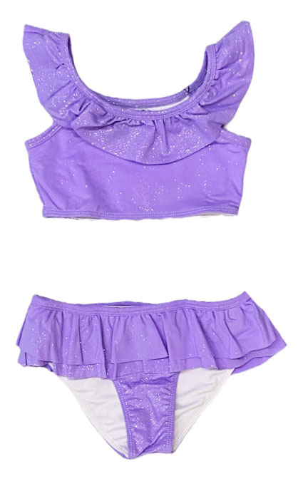 FBZ Purple Shimmer Ruffle Bikini