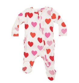 Angel Dear Hearts Ruffle Back Footie