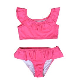 FBZ Neon Pink Ruffled Bikini