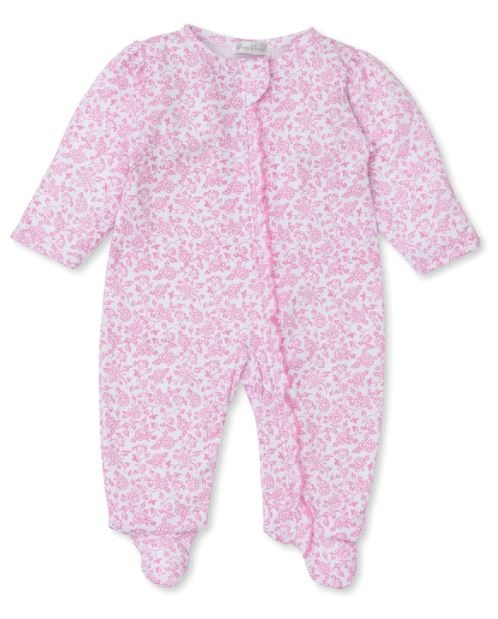 Kissy Kissy Pink Blooming Vines Footie