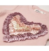 Oh Baby Pink Multi Ruffle Heart Velvet Set