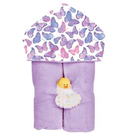 Baby Jar Lavender Butterfly Hooded Towel Set