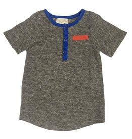 Miki Miette H Grey w/Blue/Red SS Henley