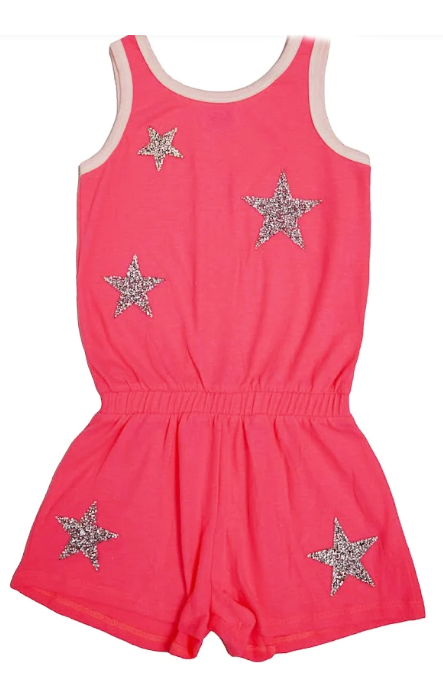 MIA New York Neon Pink Star Romper