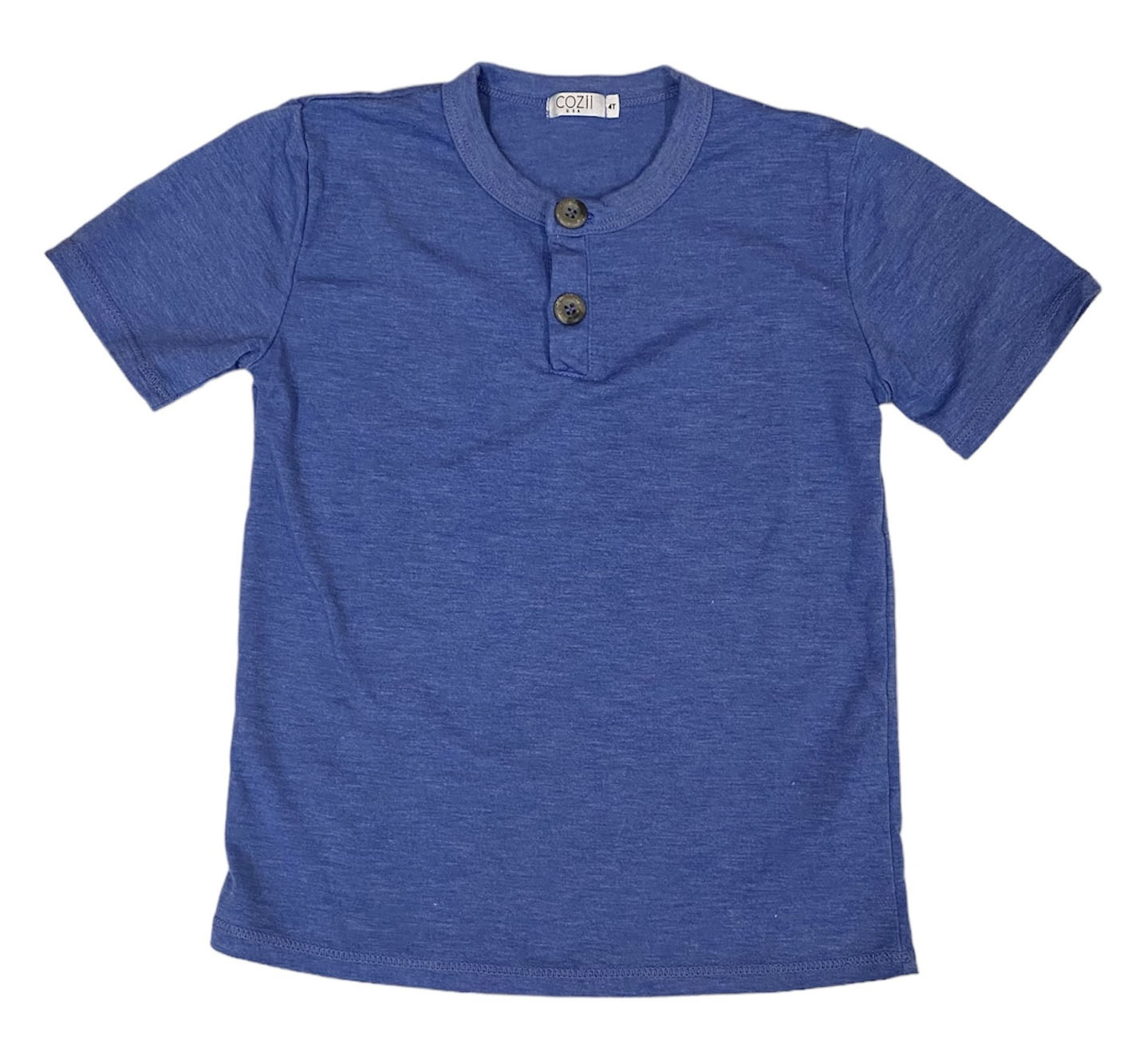 Cozii Blue Henley Top