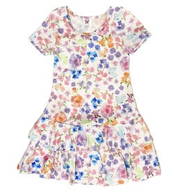 Social Butterfly Spring Floral Infant Ruffle Dress