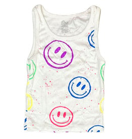 FBZ Multi Smile Splatter Ribbed Tank Top