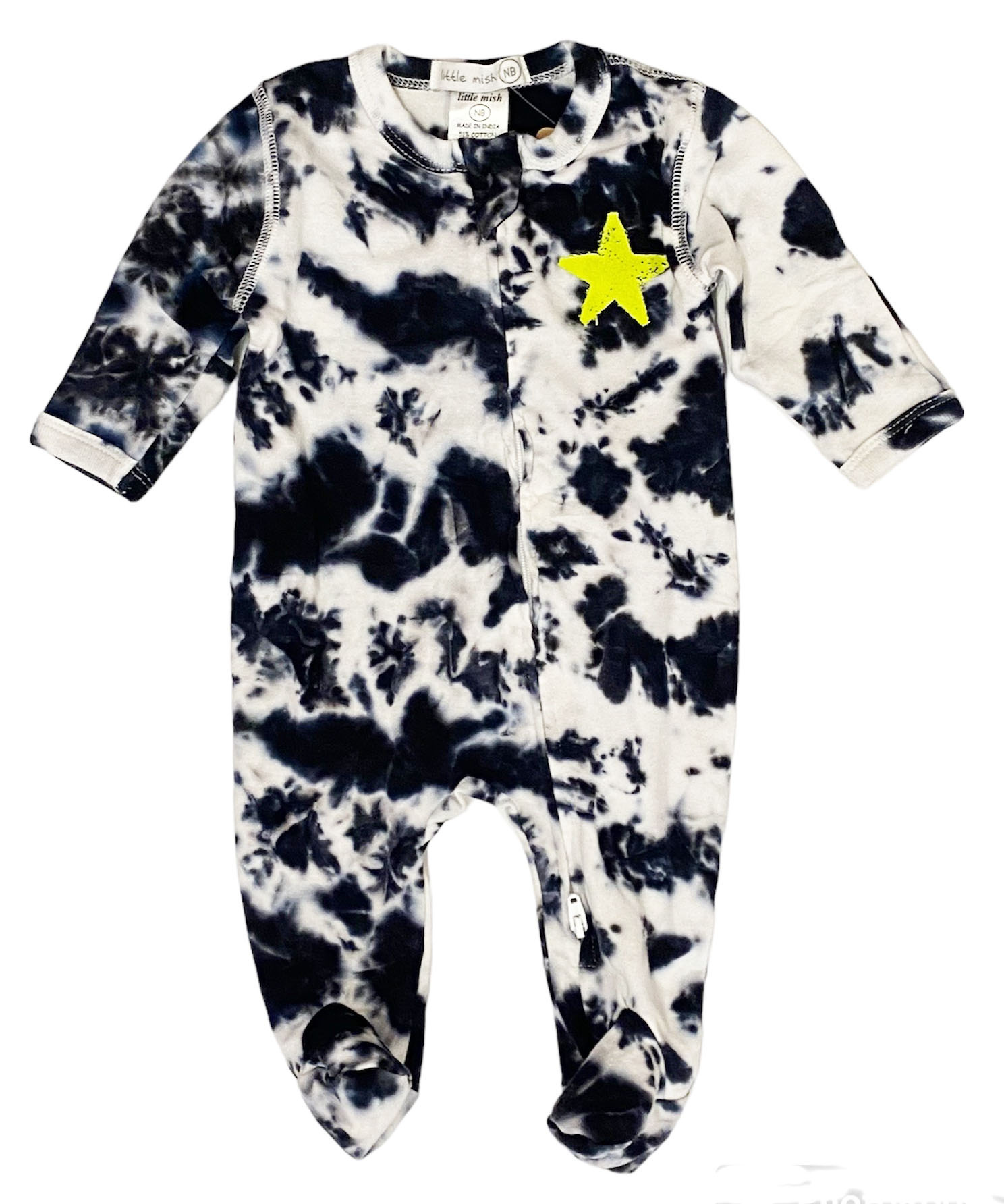 Little Mish Blk TD Graffiti Star Footie