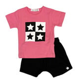 Little Mish Pink Checker Star Short Set